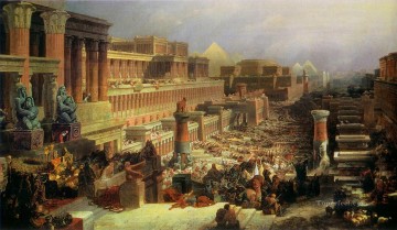 departure of the israelites 1830 David Roberts Oil Paintings